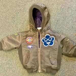 Baby's   Green Bomber Jacket with Patches